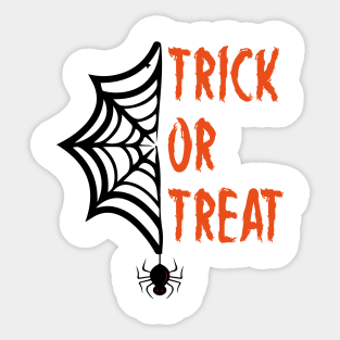 trick or treat design with spider web Sticker